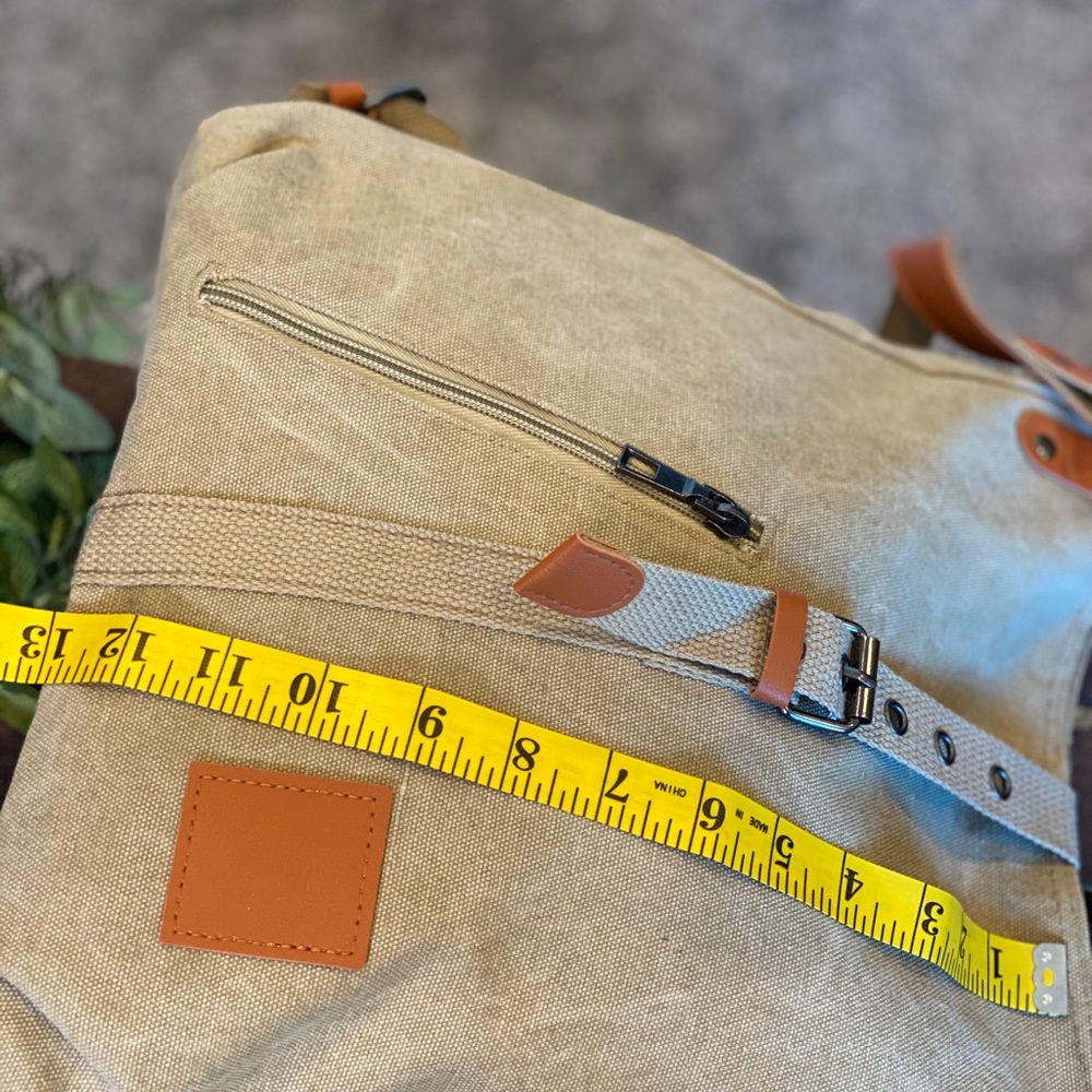 New!  Durable Square Canvas Buckle Backpack - Picture 15 of 15